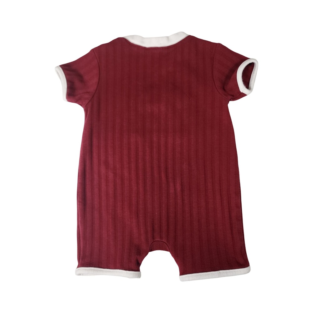 Arkansas Razorbacks Baby Ribbed Ringer Romper Red Short Sleeve 6-9 Months - Picture 6 of 6